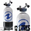 Bouteille 12 Litres Court 230 Bars 2 Sorties TAG - Aqualung