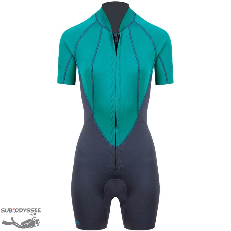 Beuchat-shorty-plongee-2mm-atoll-zip-ventral-femme-pas-cher-sub-odyssee – Image 2