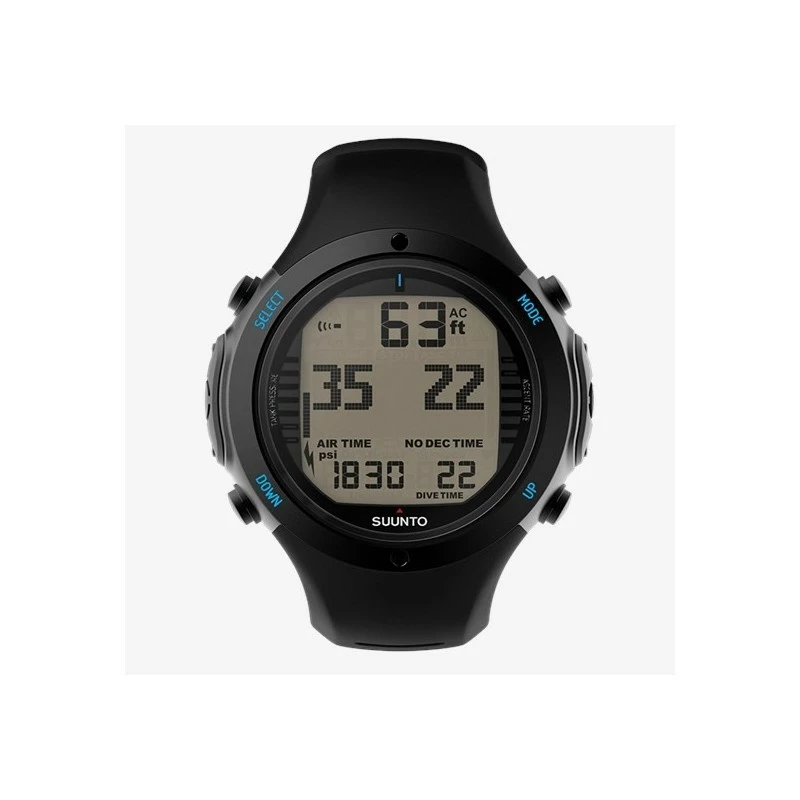D6i NOVO ALL BLACK Elastomère Montre Ordinateur + Interface USB - Suunto – Image 3