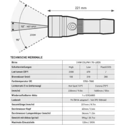 EOS 20 LRZ Phare De Plongée 2300 Lumen - MARES