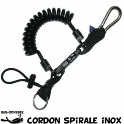 Cordon Spiralé - Mousqueton PM Inox - Cable Inox