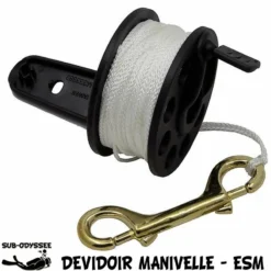 Dévidoir Avec Manivelle BLANC Pour Parachute Palier - Finger Spool 20, 30 Ou 50m