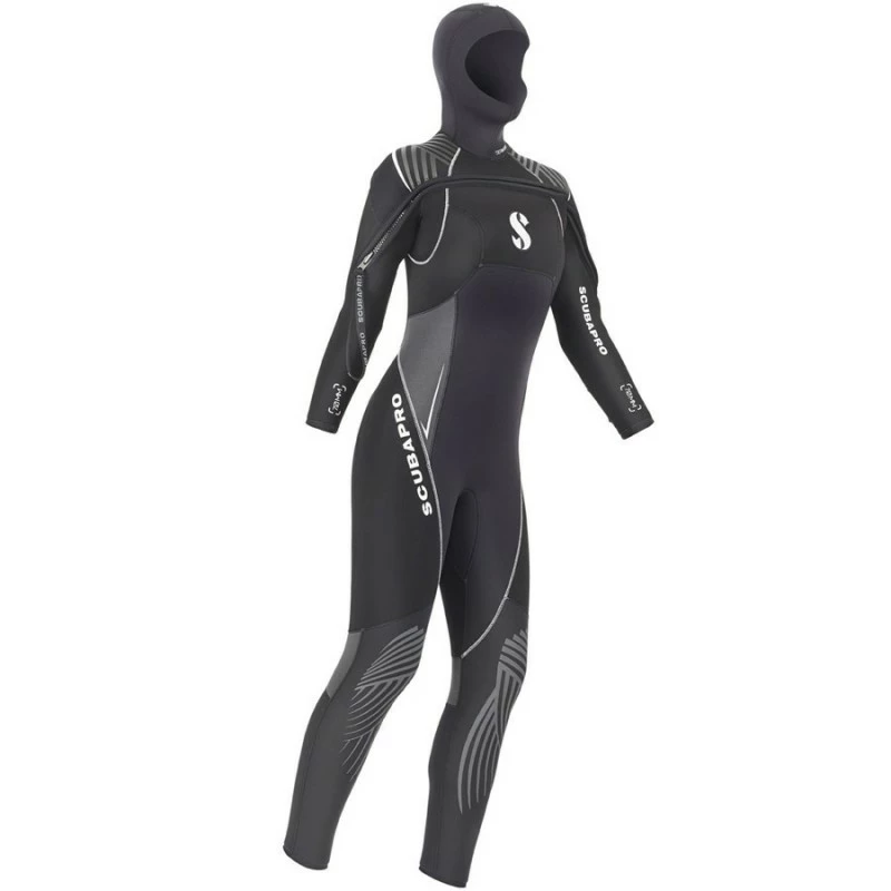 DEFINITION Front Zip Femme Monopièce 7mm Avec Cagoule - Scubapro – Image 2