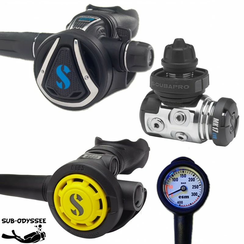 Pack Détendeur MK17 EVO C370 + Octopus R095 + Manomètre Compact - Scubapro