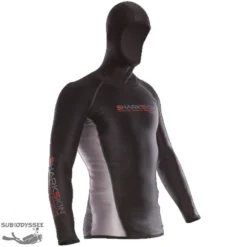 T-shirt LONG SLEEVE CHILLPROOF Homme à Cagoule - SHARKSKIN