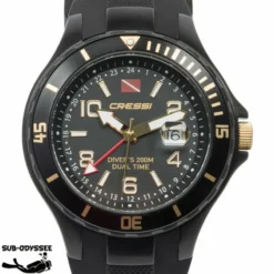 TRAVELLER DUAL TIME Noir/Doré Montre De Plongée - Cressi